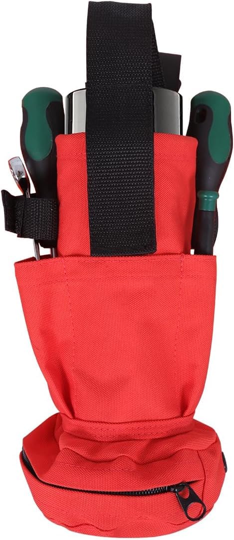Holster for spray cans and paint cans | Belt holder for spray bottles with hooks and specially shaped pockets for pens, pencils and a tape measure (with pocket)