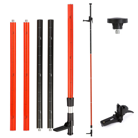 12FT/3.7M Laser Level Pole with Tripod & Mount for Rotary/Line Lasers