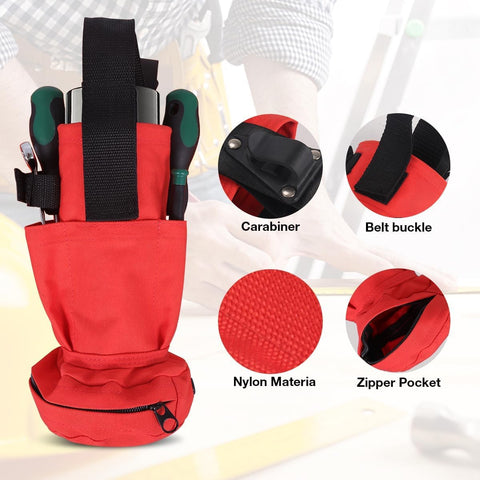 Holster for spray cans and paint cans | Belt holder for spray bottles with hooks and specially shaped pockets for pens, pencils and a tape measure (with pocket)