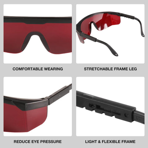 Set of 2 red laser enhancement glasses | Visibility glasses for laser optimization for laser levels