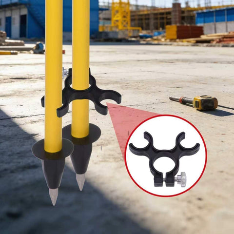 Aluminum bipod with knurled screw | for the prism rod of total stations