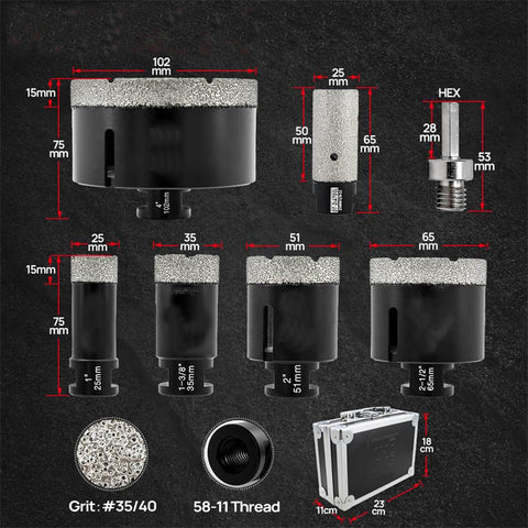 Diamond Core Drill Bits Kit