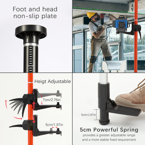 Laser Level Pole with Adjustable Mount