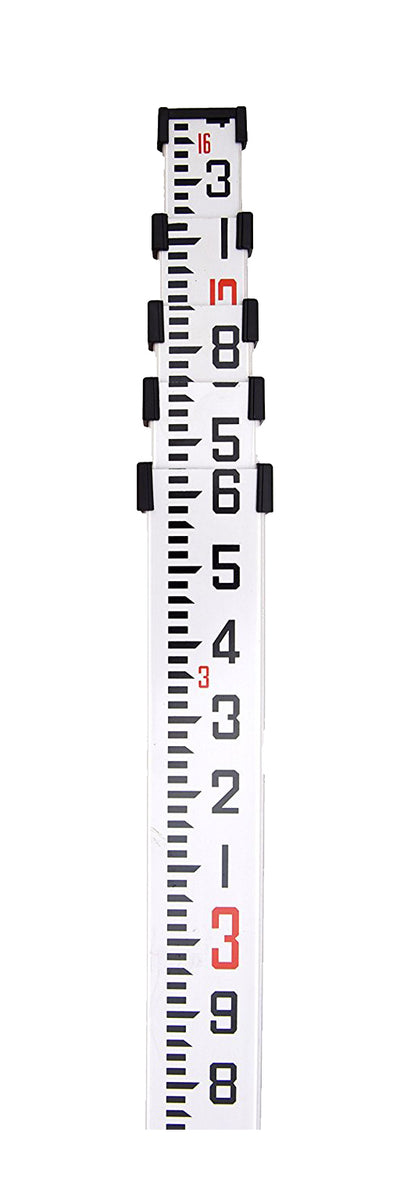 Aluminuum Rod Ruler 8ths Aluminum Grade Rod,16 Foot Aluminum Rod level